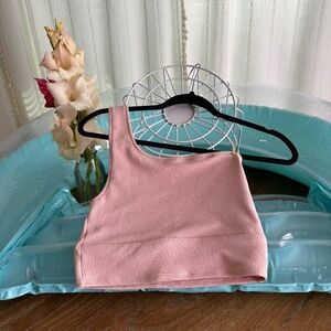 Old Navy Blush Pink One Shoulder Swim Top Size M